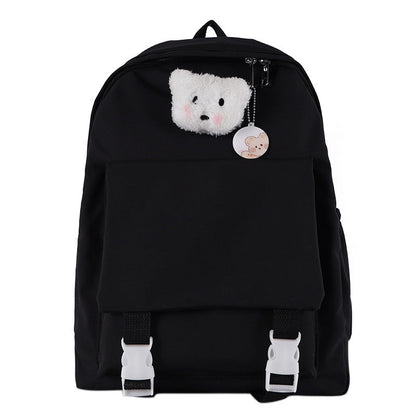 Cartoon Puppy Pattern Pure Color Backpack