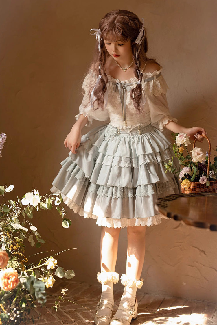 Flower Language Layered Skirt Set - Sweet Lolita