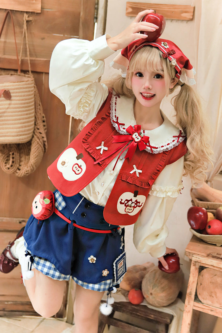 Witch Gina Printed Bow Ouji Vest and Shorts Set