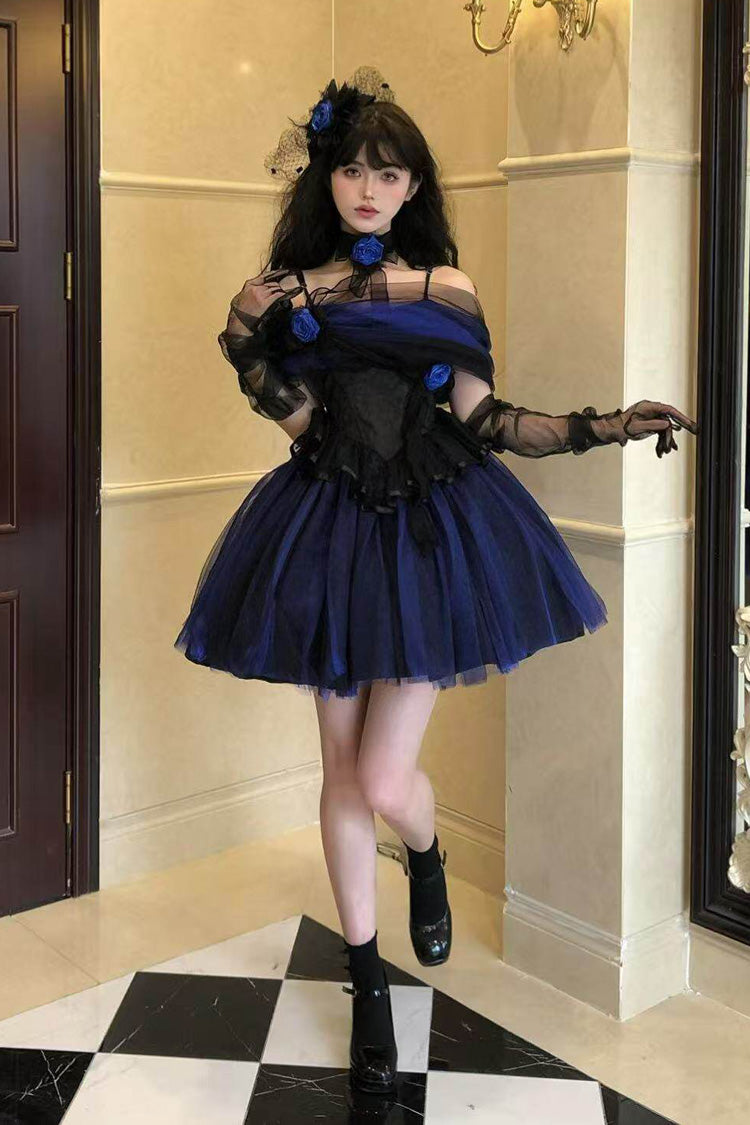 Off Shoulder Ruffled Lace Gothic Lolita Dress