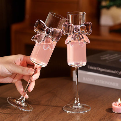 Bow Champagne Glass Crystal Cup