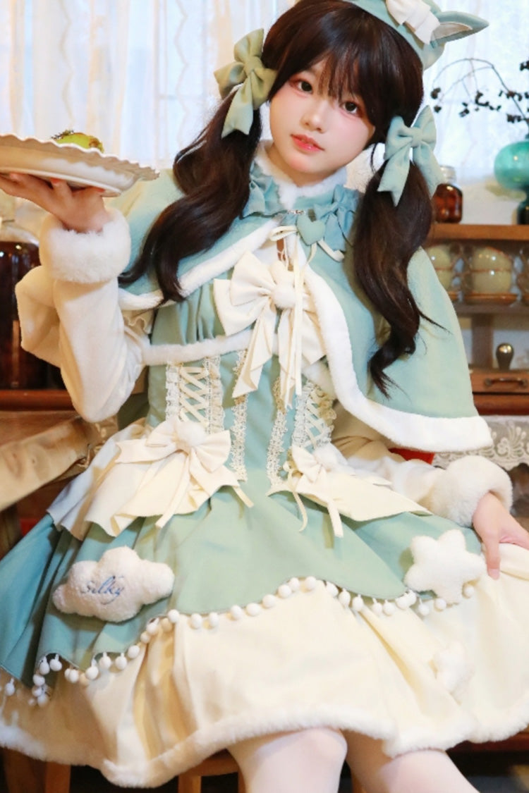 Princess Sweet Lolita Multi-Layer Jsk Dress with Bowknot 3 Colors