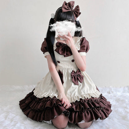 Kawaii Bow Decor Rulffled Lolita Dress