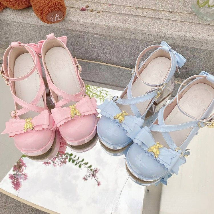 Lolita Bear Heels Mary Jane Shoes Sandals