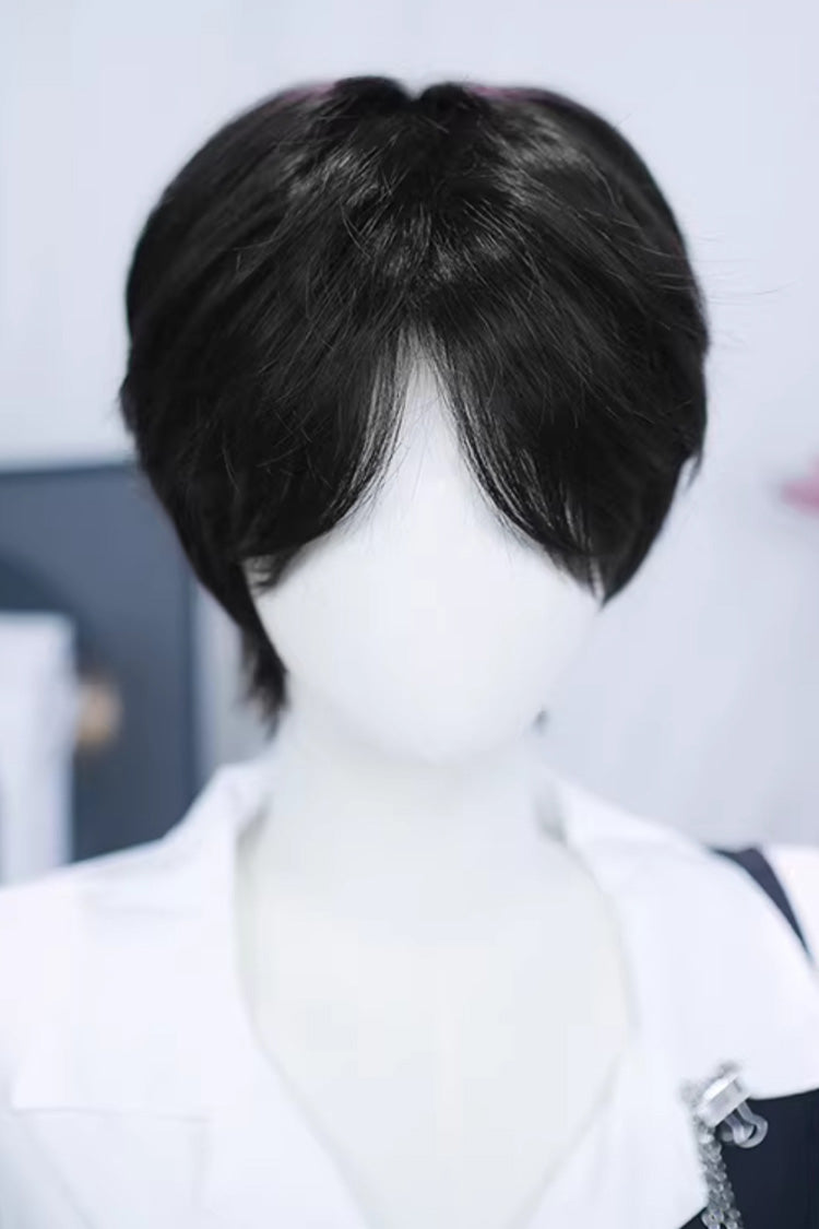 Androgynous Daily Black Wig with Natural Cool Vibe