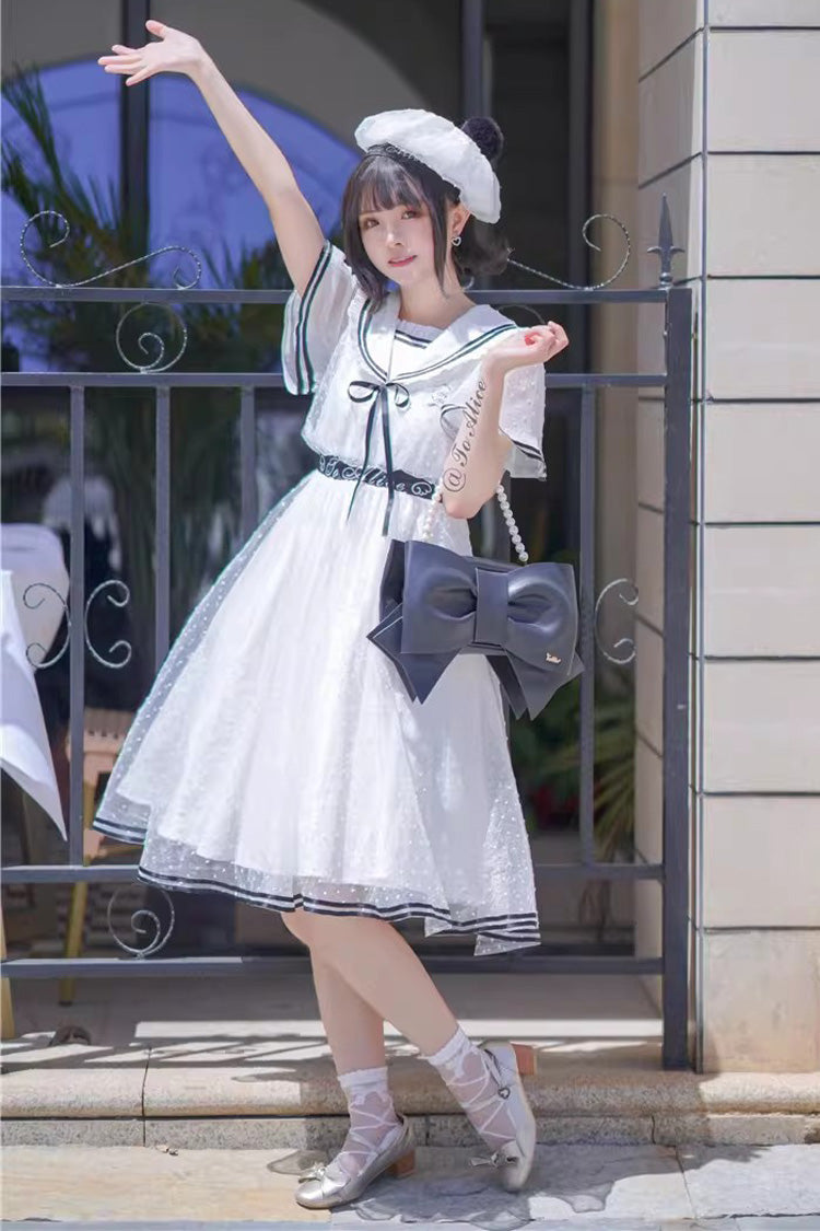 Gothic Lolita Purse with Pearl Accents & Dark Bow Detail