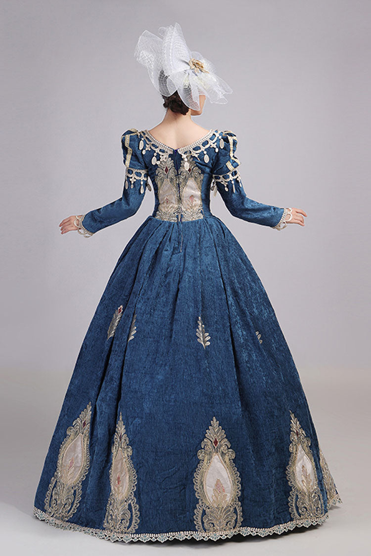 Victorian Lace Dress with Embroidered Floral Design - Altfashion Shop
