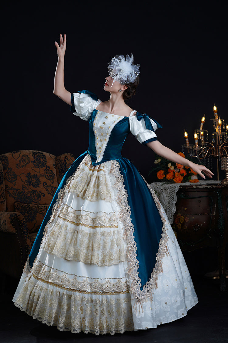 Off-Shoulder Short Sleeve Ruffled Cardigan Lace Victorian Palace Lolita Dress