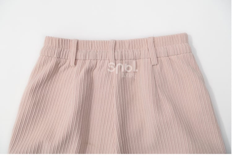 Pink Plush Bunnies Straight-leg Cut Pants