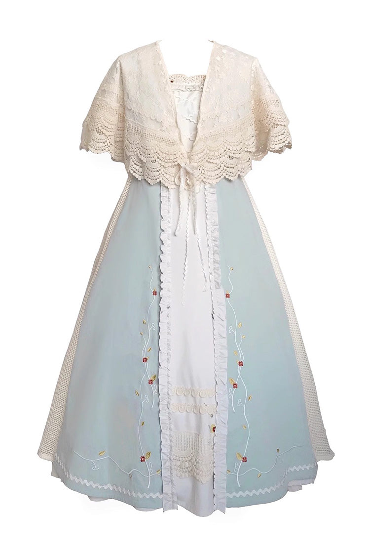 Classic Lolita JSK Dress with Pastoral Lace Floral