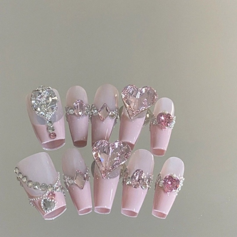 French princess drilled nails - Heartzcore – MK Kawaii Store