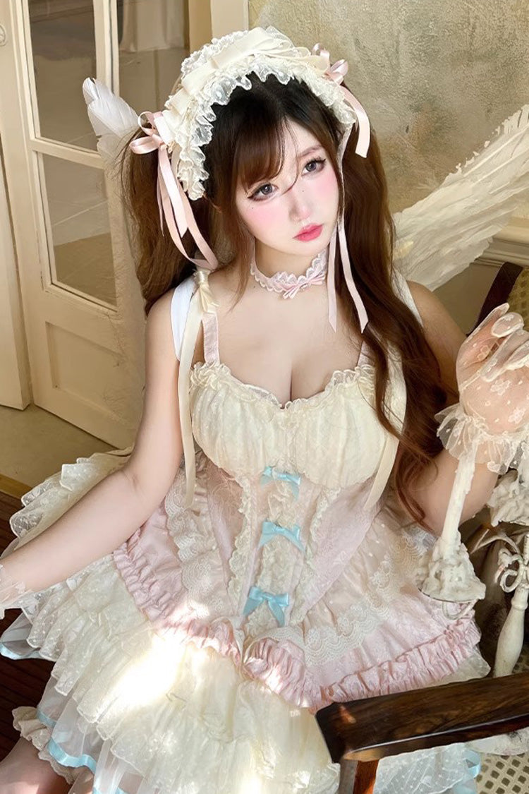 Sweet Dream Peach Ballet JSK Dress with Ruffles & Bows