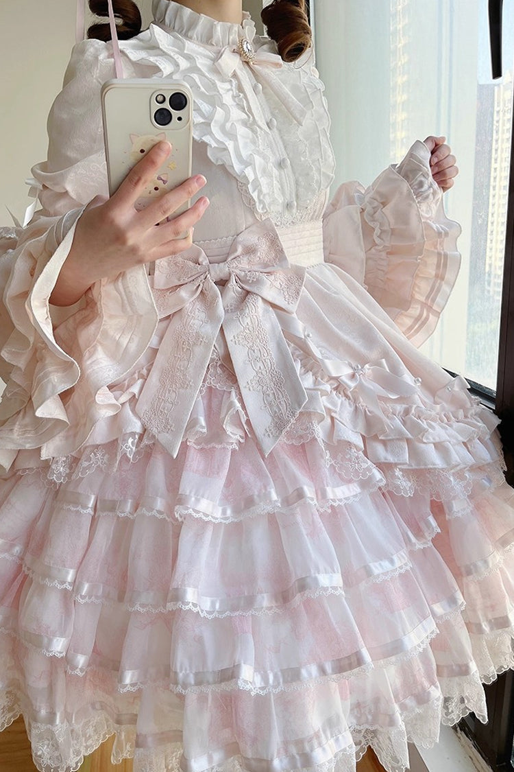 Soloist Doll Asymmetric Dress with Hime Sleeves & Ruffles