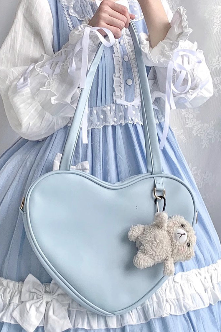 Solid Color Heart Lolita Shoulder Bag