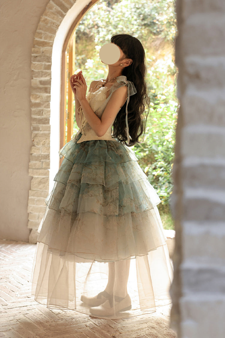 Gradient Printed Sweet Lolita Skirt