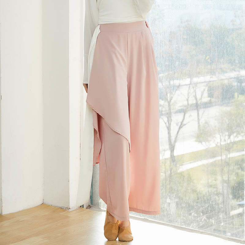 Flowy Ribbon Lace Up Wide Leg Pants