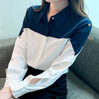 Polo Collar Long Sleeve Fashion Shirt