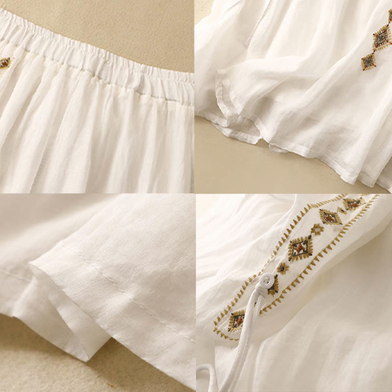 Retro Ethnic-Style Embroidery Skirt