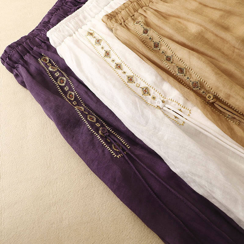 Retro Ethnic-Style Embroidery Skirt