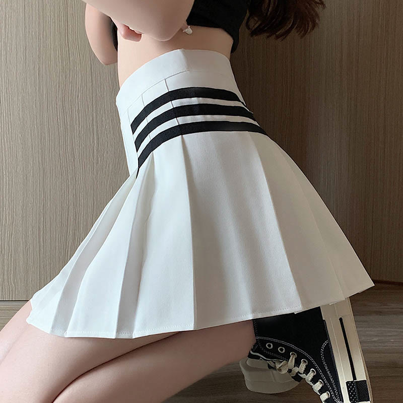 High Waist Casual Pleated Skirt