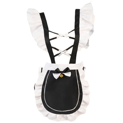 Cosplay Hollow Bow knot Maid Uniform Lingerie