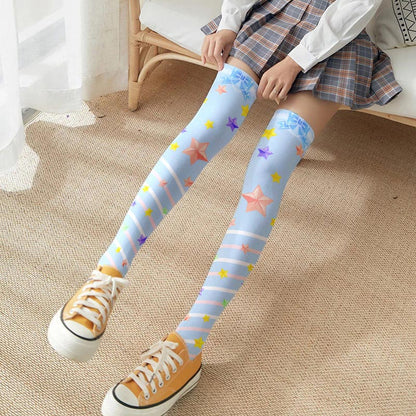 Cute Chic Star Print Lolita Stockings