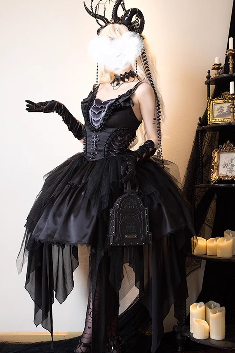 Gothic Lace-Up Elegant Lolita Dress
