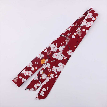 Vintage Red Lace Up Hanfu Hairband