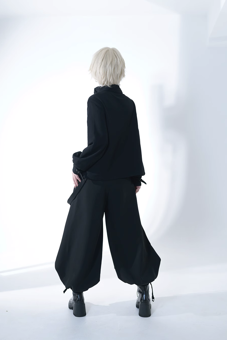 Cool Rabbit Ouji Lolita Trousers in Black Functional Design