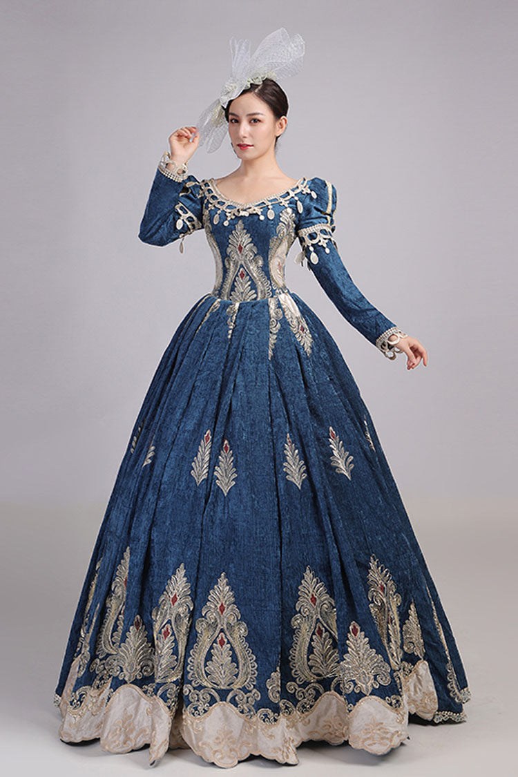 Victorian Lace Dress with Embroidered Floral Design - Altfashion Shop