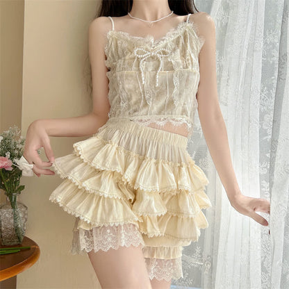 Fairy Lace Trim Layered Undershorts