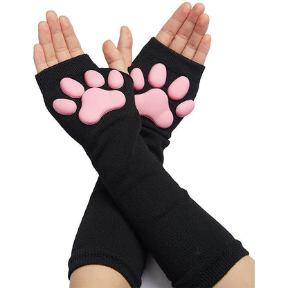 Cute Cat Pink Paw Cosplay Gloves