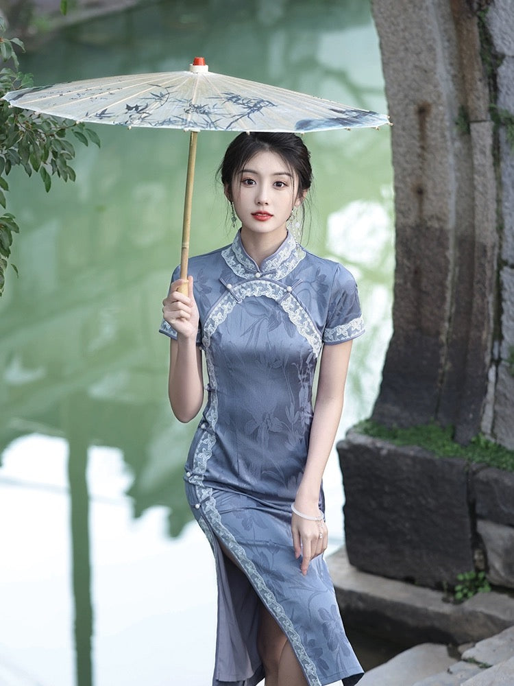 Blue Classic Embodies Cheongsam