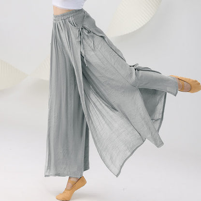 Vintage Flowy Split Wide Leg Casual Pants