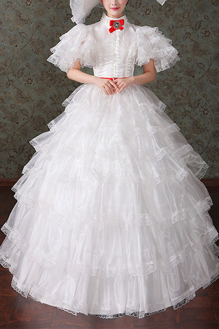 High Waisted Multi-Layer Court Dress - Victorian Lolita Style