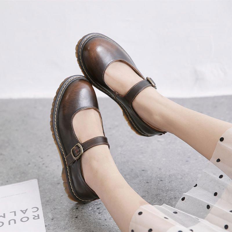 Strap Buckle Platform Round Toe Lolita Mary Janes Shoes