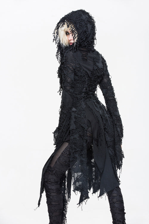 Ragged Sleeve Punk Long Coat