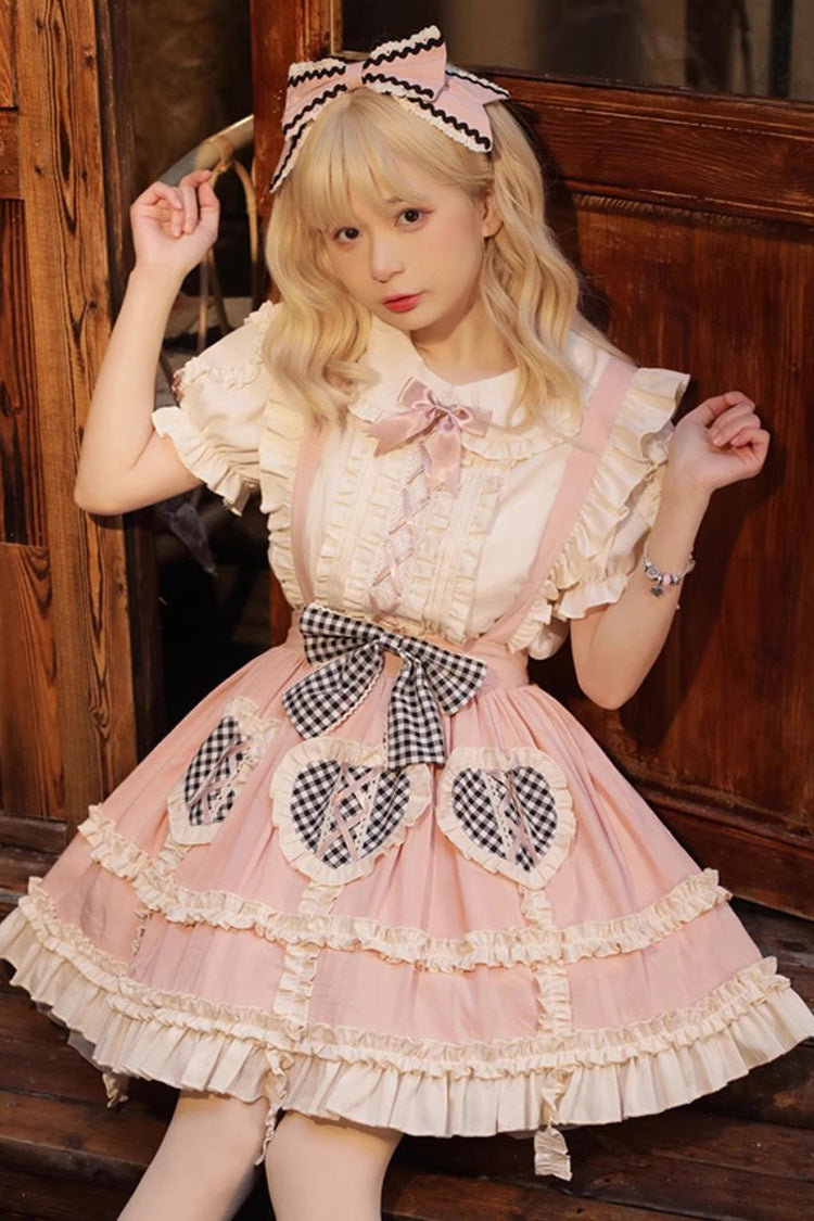 Dorothy Heart Ruffle Strap Dress