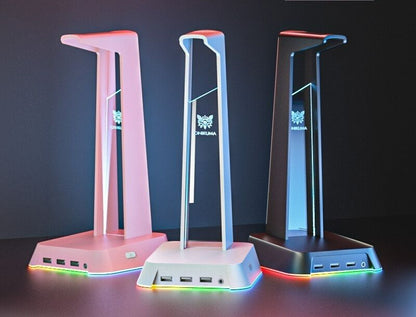 GG Pink Black White RGB USB Headset Stand ON941 MK Kawaii Store