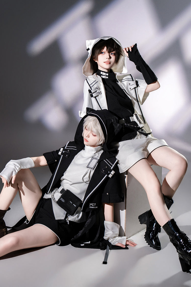 Cat Ear Coat in Black Ouji Prince Fashion with Functional Details