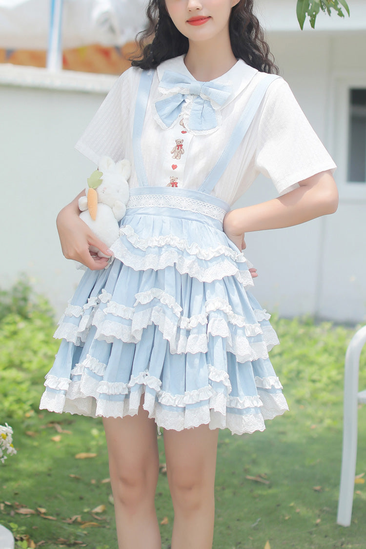 Scarlett Summer Ruffled Bow Sweet Strap Dress - 2 Colors