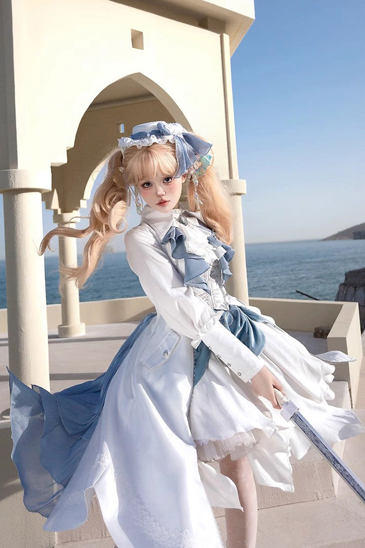 Ivory Mermaid Bone Embroidery Dapper Ouji Style Skirt
