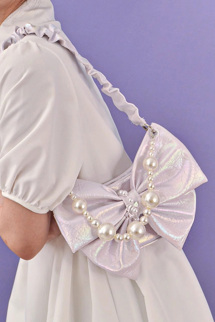 Sweet Pearl Chain Bowknot Shoulder Bag