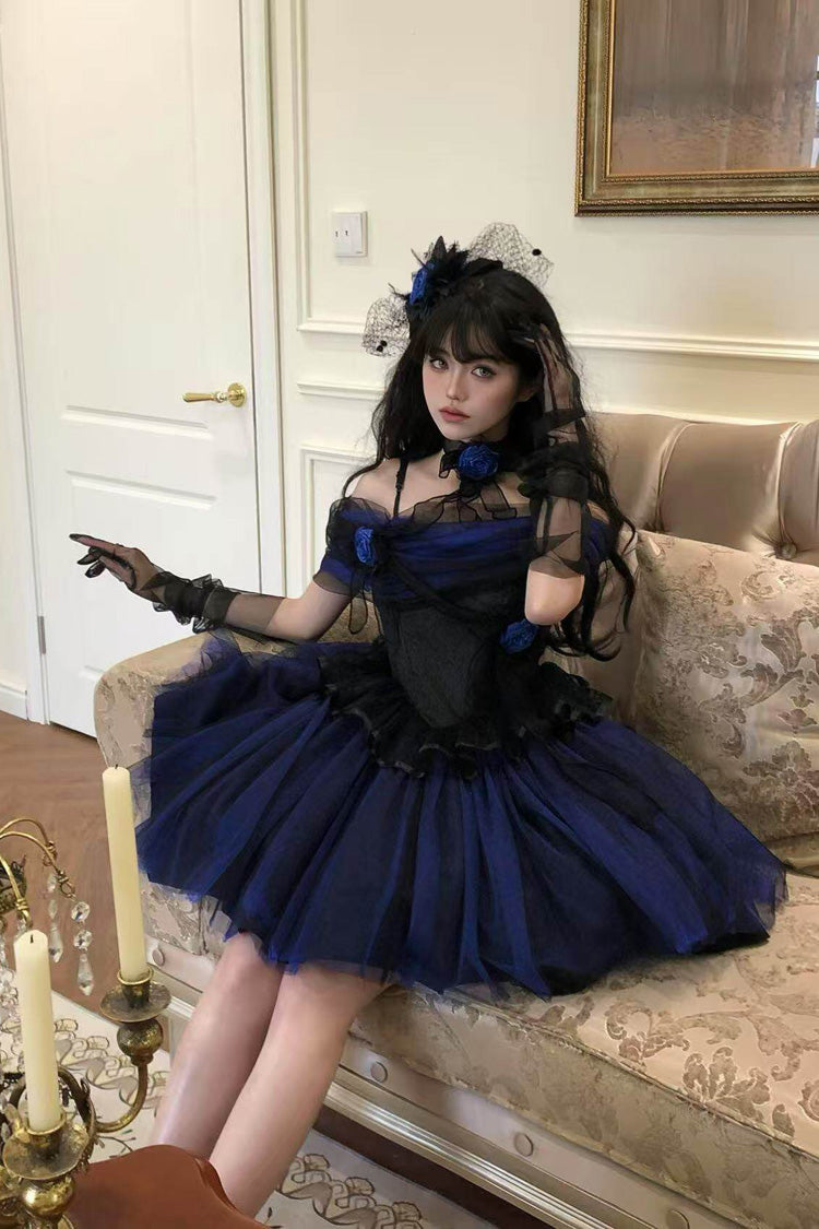 Off Shoulder Ruffled Lace Gothic Lolita Dress