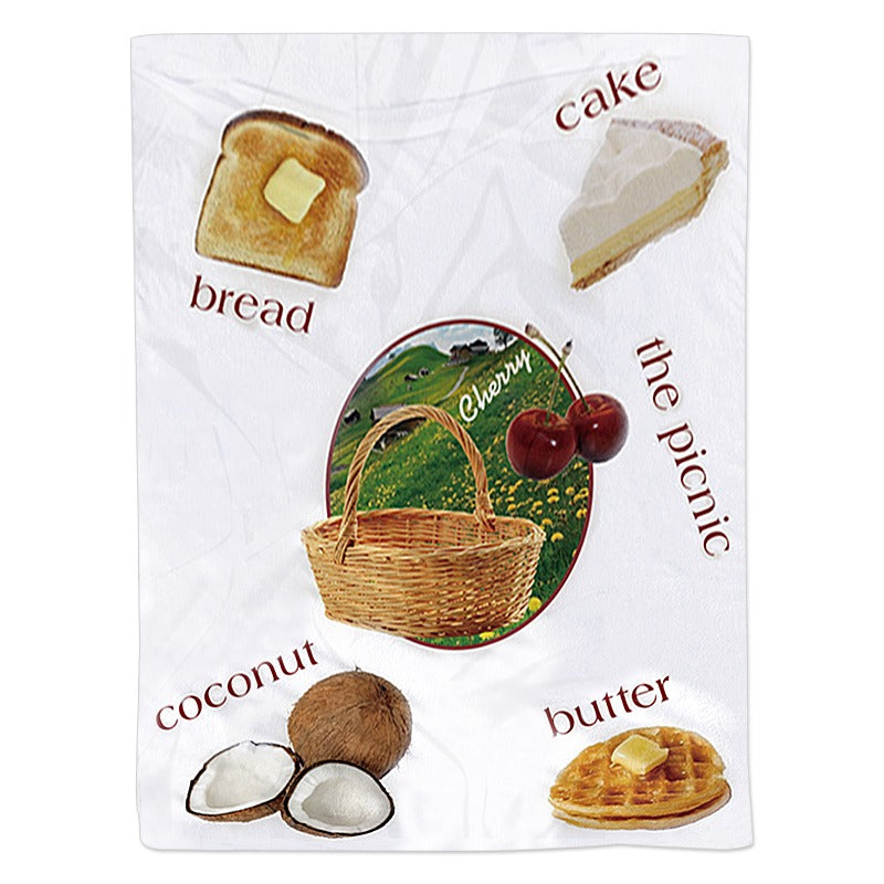 Food Print Throw Blanket