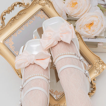 Kawaii Bow Knot Mary Janes Lolita High-heeled Shoes