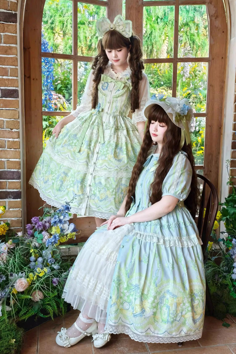 Lily of the Valley Pearl Candy Tea Doll Collar Short-Sleeve OP Dress