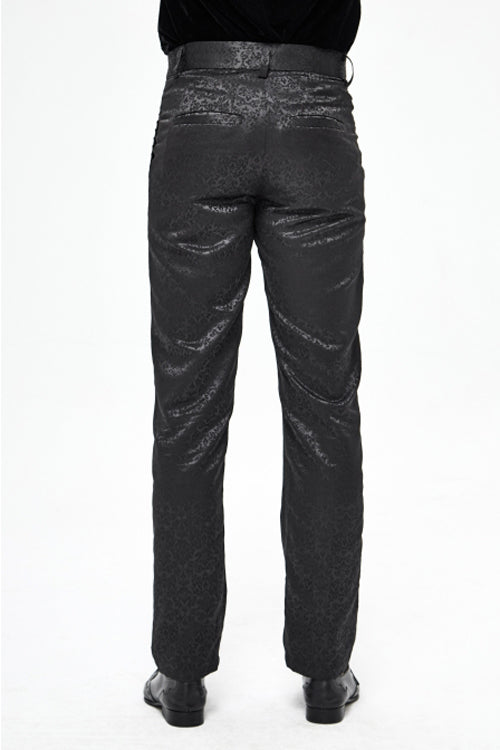Men's Gothic Pants with Jacquard, Diagonal Pocket and Dimensional Webbing