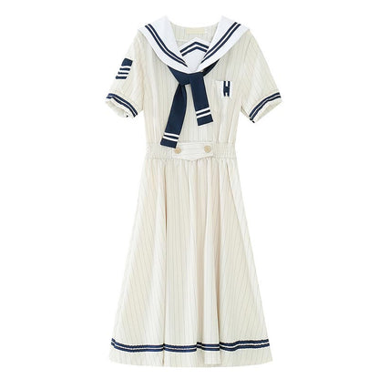 Couple JK Uniform Sailor Collar Dress T-Shirt Pants