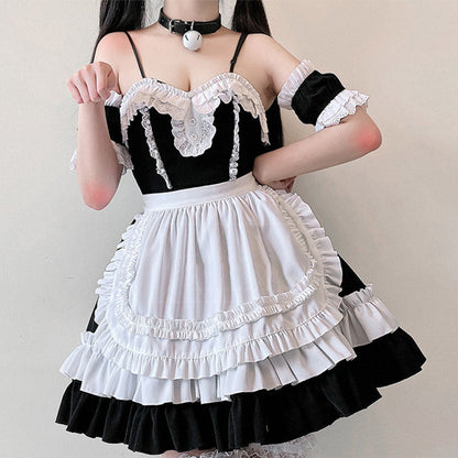 Sweet Rulffled Maid Lolita Dress